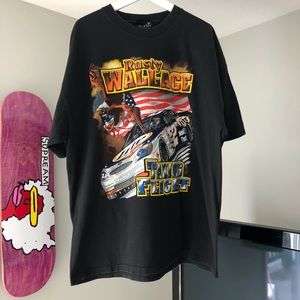 Vintage Rusty Wallace NASCAR Double Sided T-Shirt